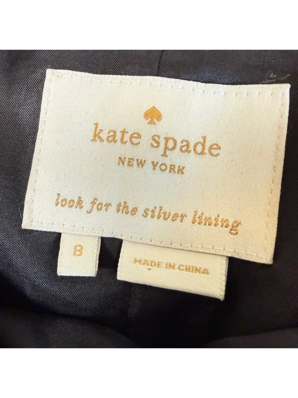 Kate Spade Andi Metallic Peplum Cocktail Dress Womens 8 Black Silver Formal